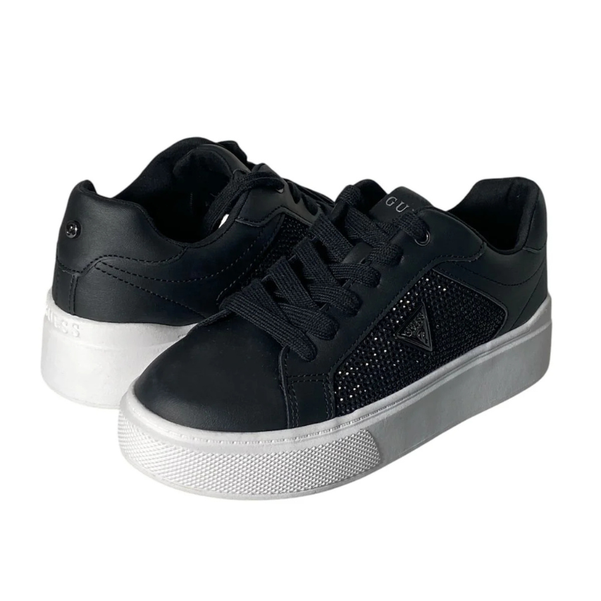 TENIS GUESS NEGROS CON DETALLES DE PEDRERIA